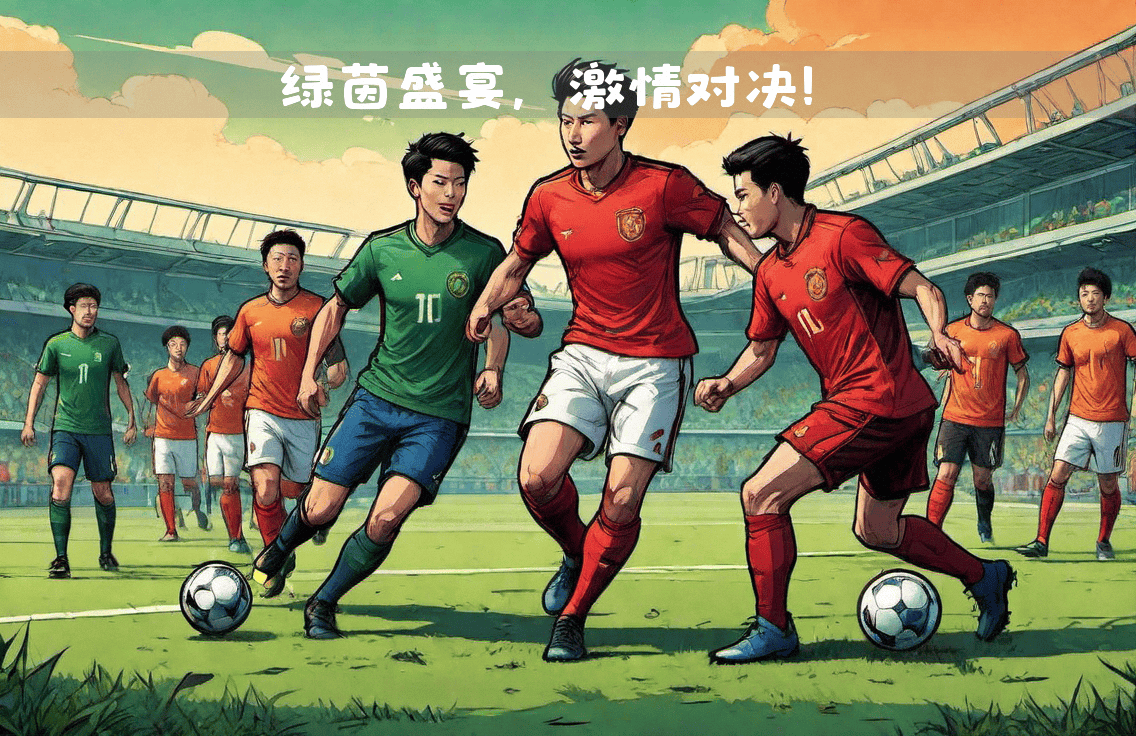 绿茵场上的足球比赛引来掌声，比赛激情澎湃